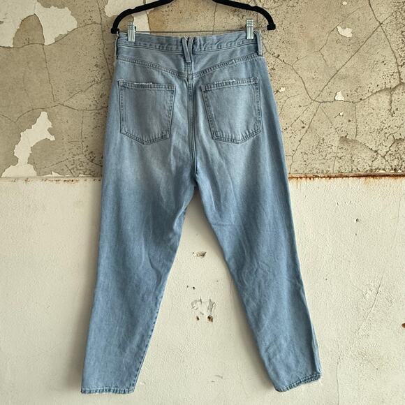 Free People Jeans Womens 29 Stove Pipe Denim High Rise Tapered Leg Rigid Denim - Picture 8 of 8